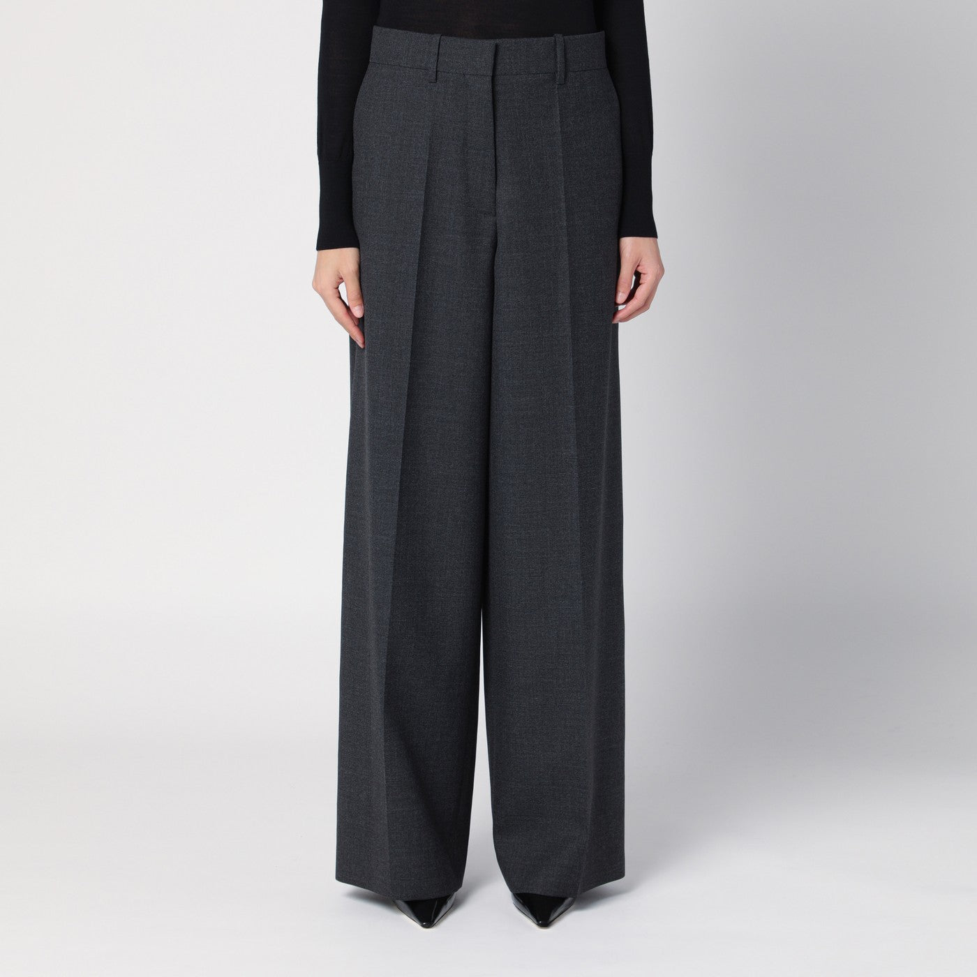 Givenchy Pantalone ampio grigio scuro in lana