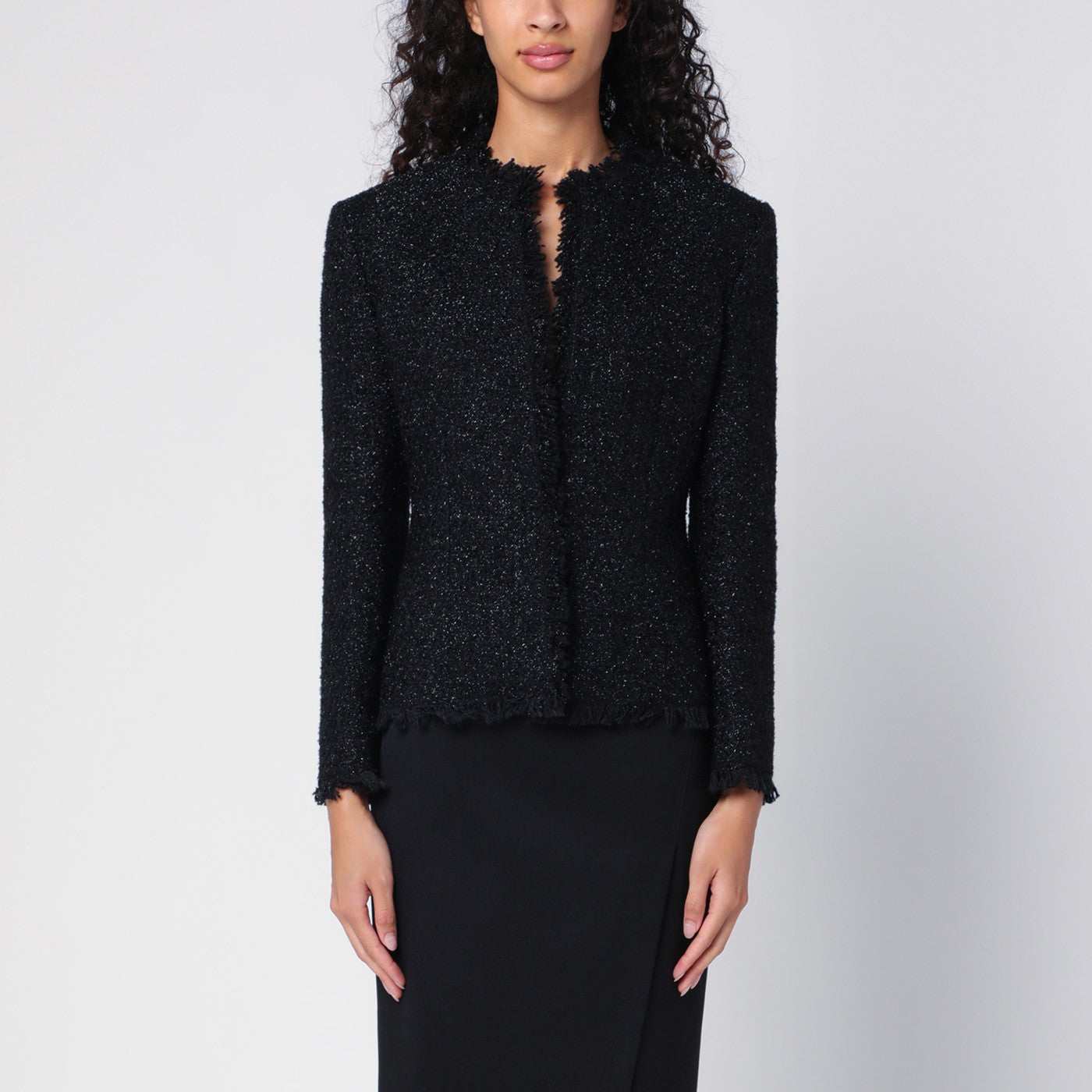 Givenchy Giacca nera in tweed e lurex