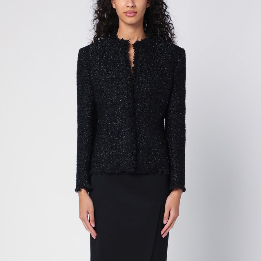 Givenchy Giacca nera in tweed e lurex