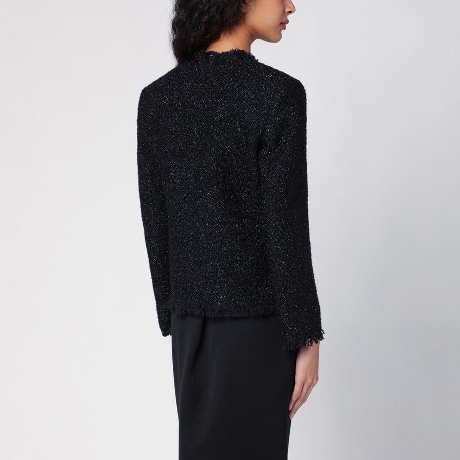 Givenchy Giacca nera in tweed e lurex, view 3
