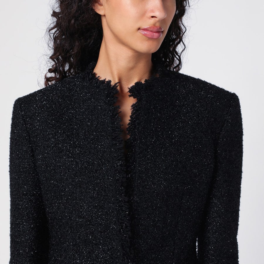 Givenchy Giacca nera in tweed e lurex, view 4