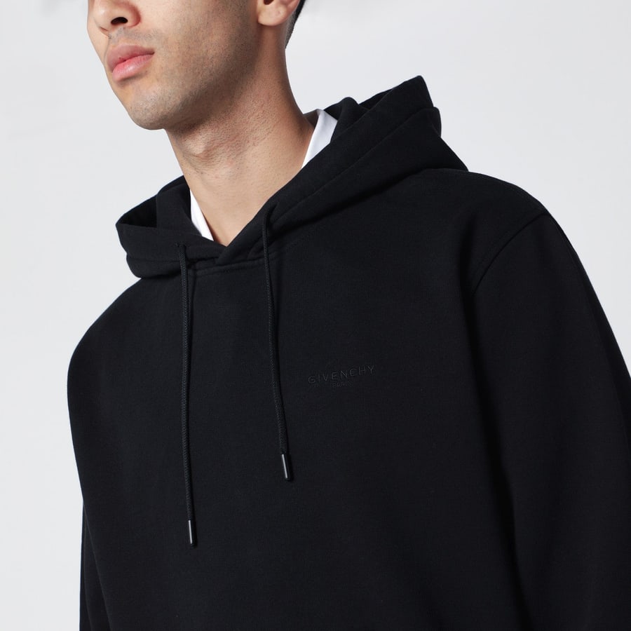 Givenchy Felpa Couture Seam nera con stampa Clapperboard, view 4