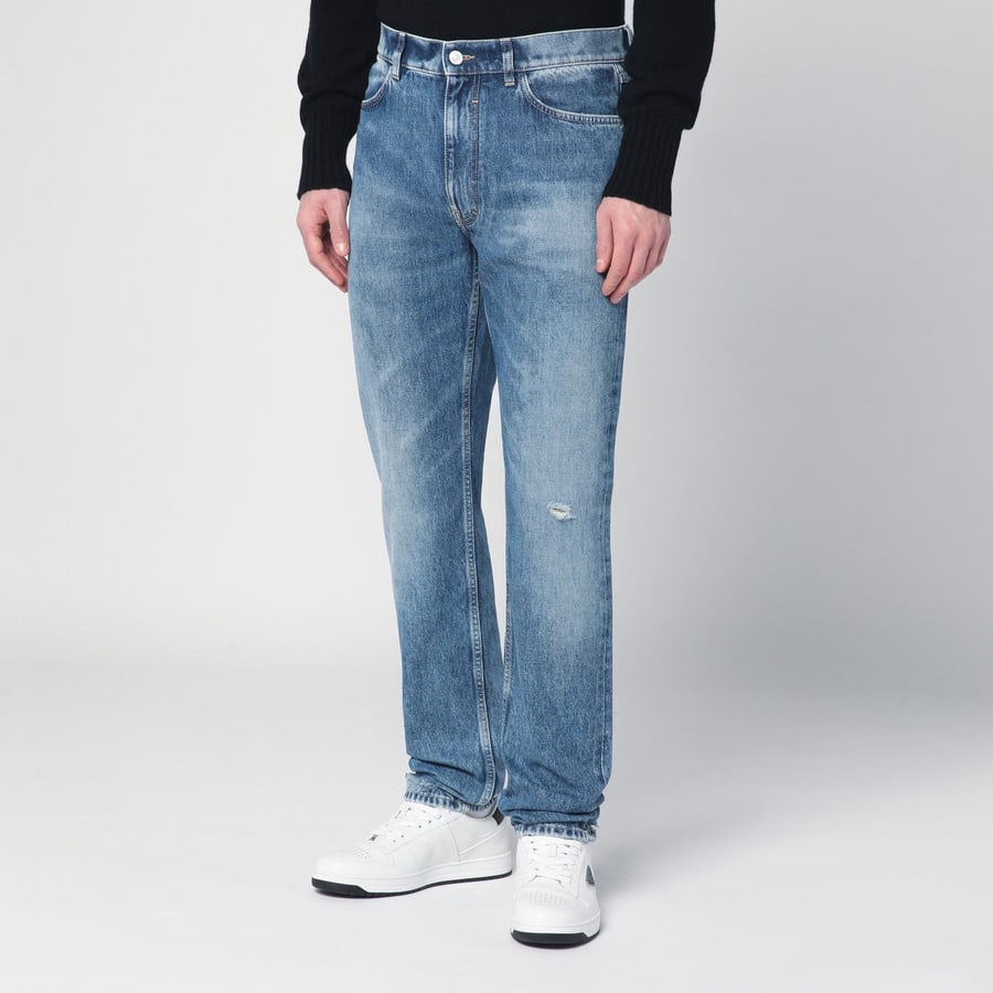 Givenchy Jeans blu in denim slavato, view 3