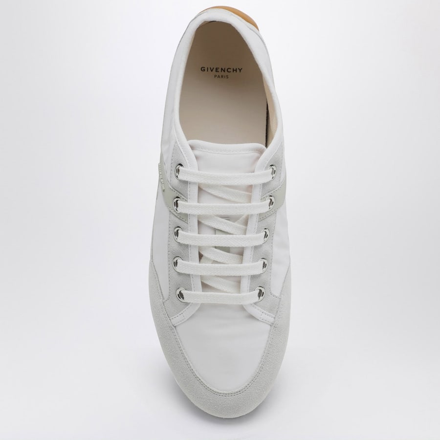 Givenchy Sneakers Silm bianca in nylon e suede, view 3