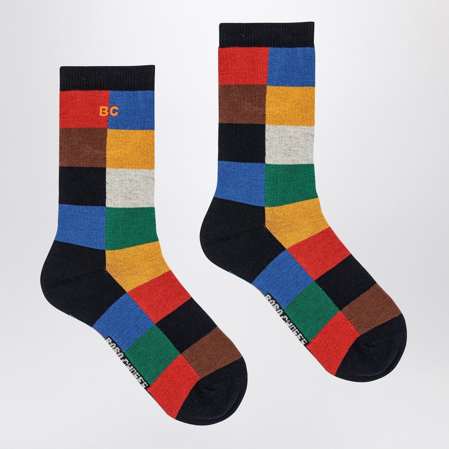 BOBO CHOSES Calzini a quadri multicolore
