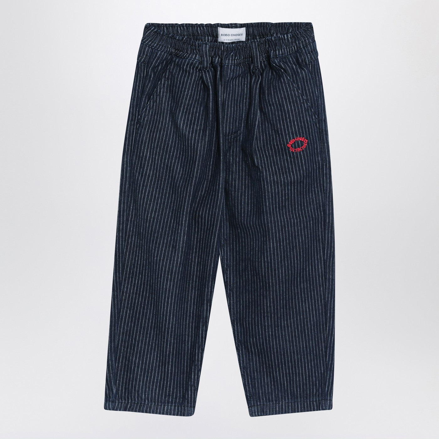 BOBO CHOSES Jeans blu navy a righine