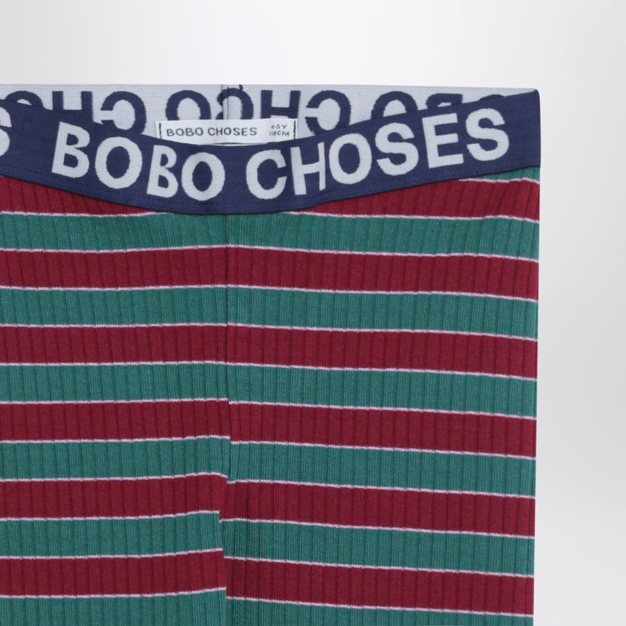 BOBO CHOSES Leggings a righe a coste in cotone, view 3