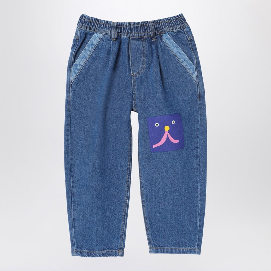 BOBO CHOSES Jeans Funny Face blu