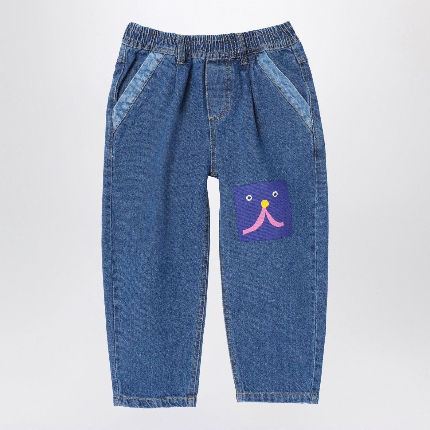 BOBO CHOSES Jeans Funny Face blu