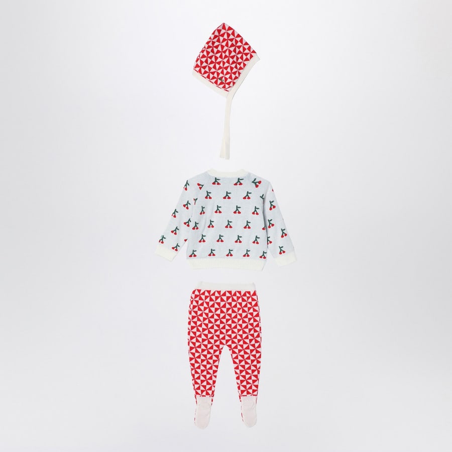 BOBO CHOSES Set tre pezzi Cherry in misto cotone, view 2