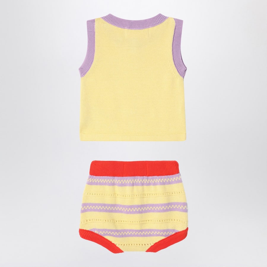 BOBO CHOSES Set due pezzi giallo chiaro con fiore, view 2