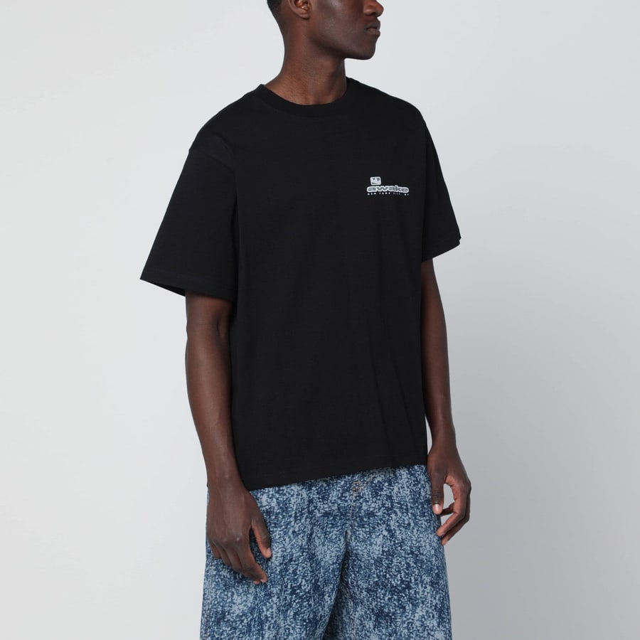 AWAKE NY T-shirt nera in cotone con logo