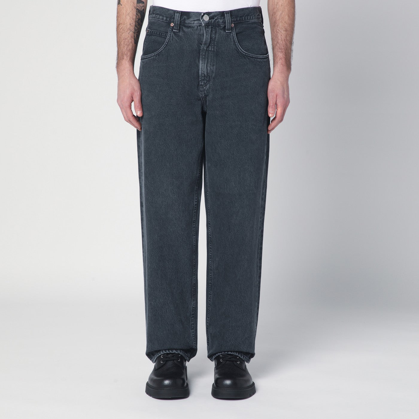 AGOLDE Jeans grigio in denim rigenerato