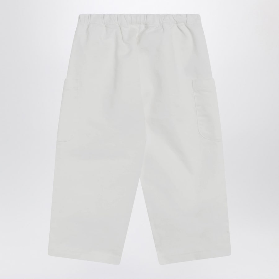TEDDY & MINOU Pantalone bianco latte in cotone, view 2