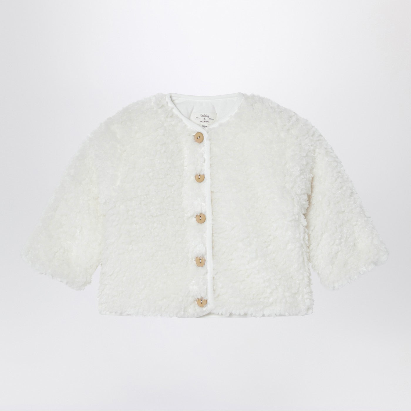 TEDDY & MINOU Giacca bianco latte effetto shearling