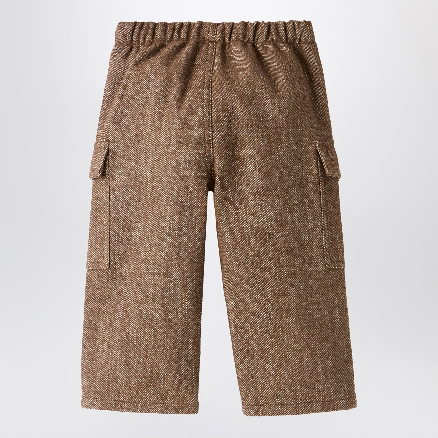 IL GUFO Pantalone cargo marrone in misto cotone, view 2