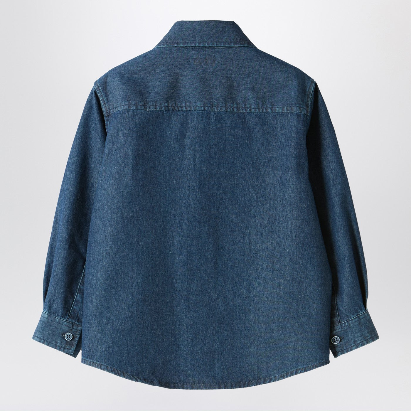 IL GUFO Camicia blu in denim, view 2