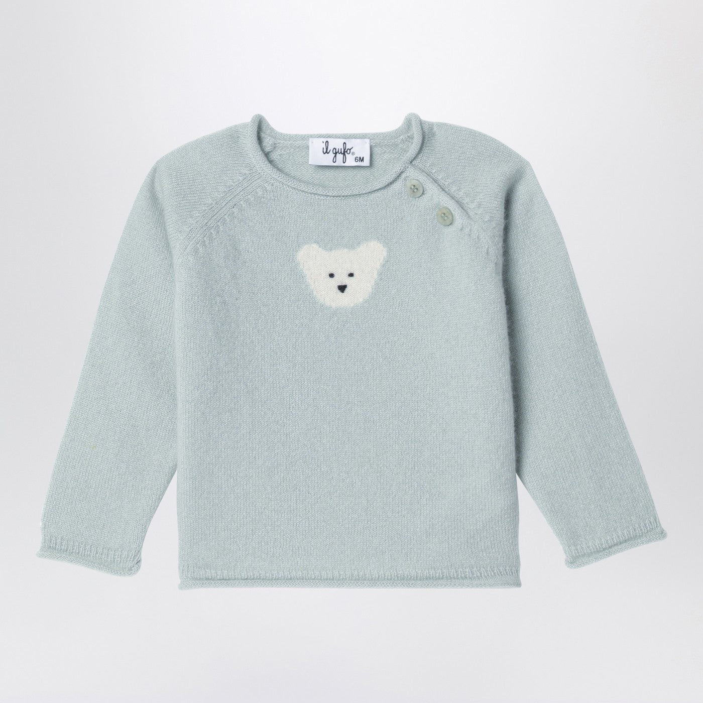 IL GUFO Maglione verde chiaro in lana