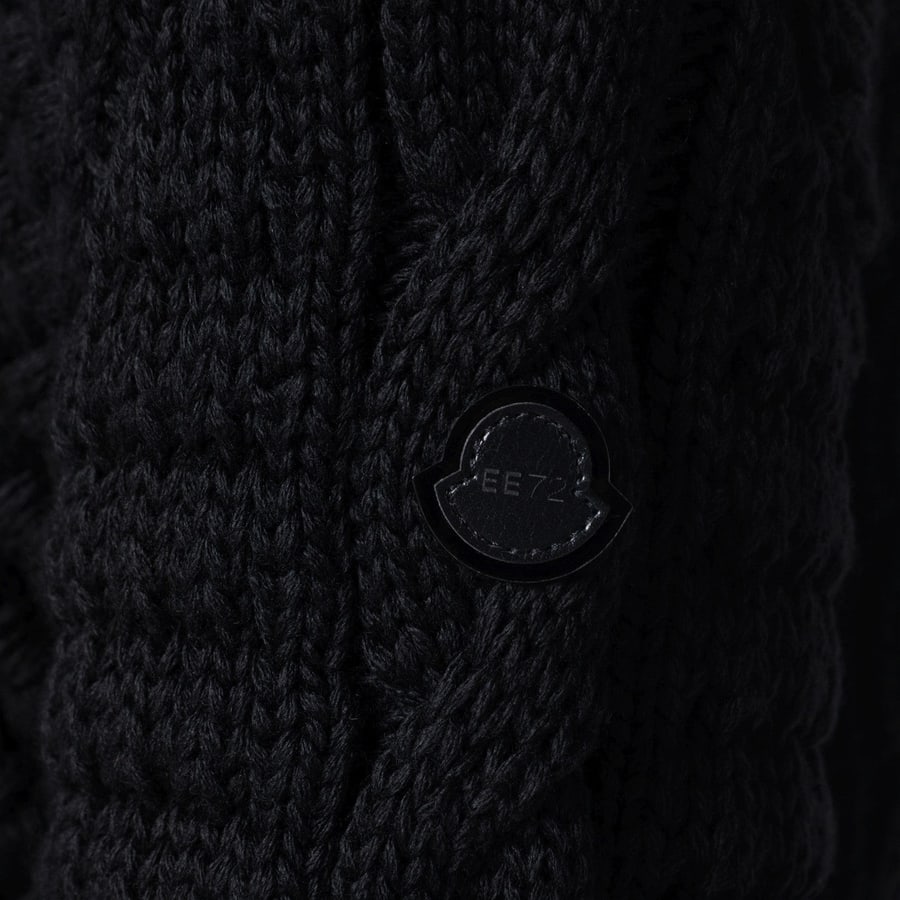 Moncler X Edward Enninful Maglione dolcevita nero in lana, view 4
