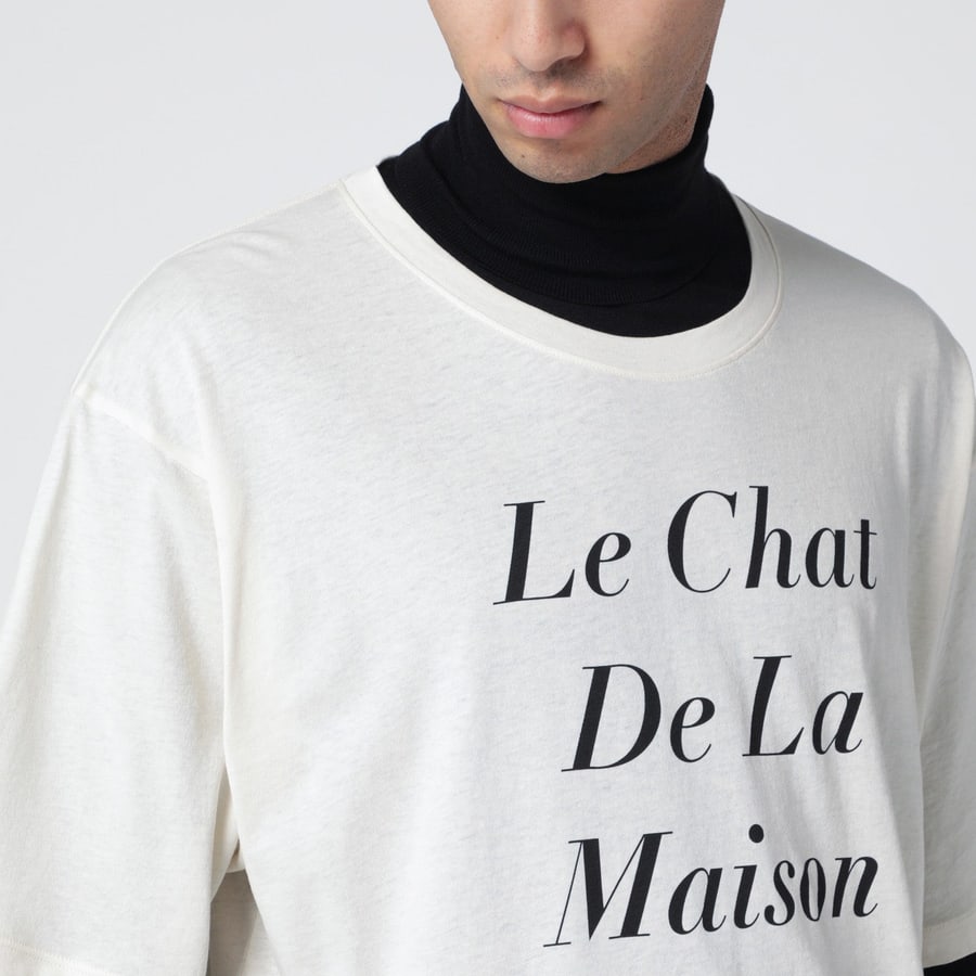 Valentino Garavani T-Shirt avorio Le Chat De La Maison Icon Muse Anti Hero, view 4