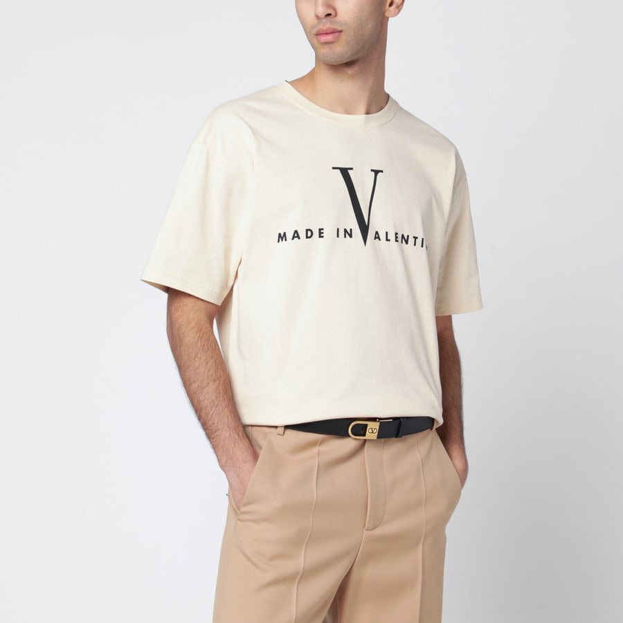 Valentino Garavani T-shirt color burro Made In Valentino
