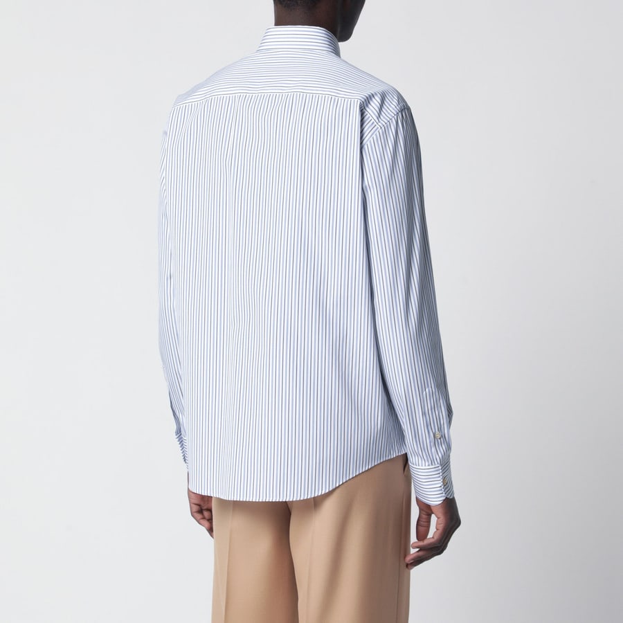 Valentino Garavani Camicia avorio a righe azzurre/blu, view 3