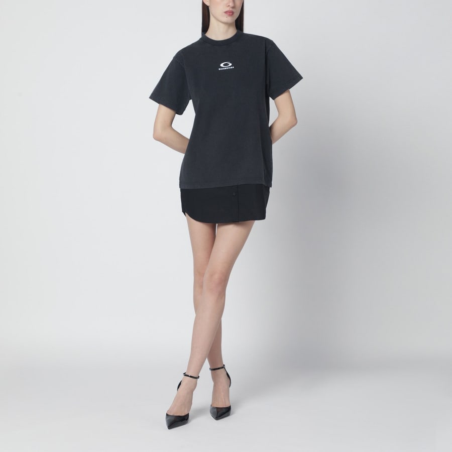 Balenciaga Mini abito Loop Sports Icon nero slavato