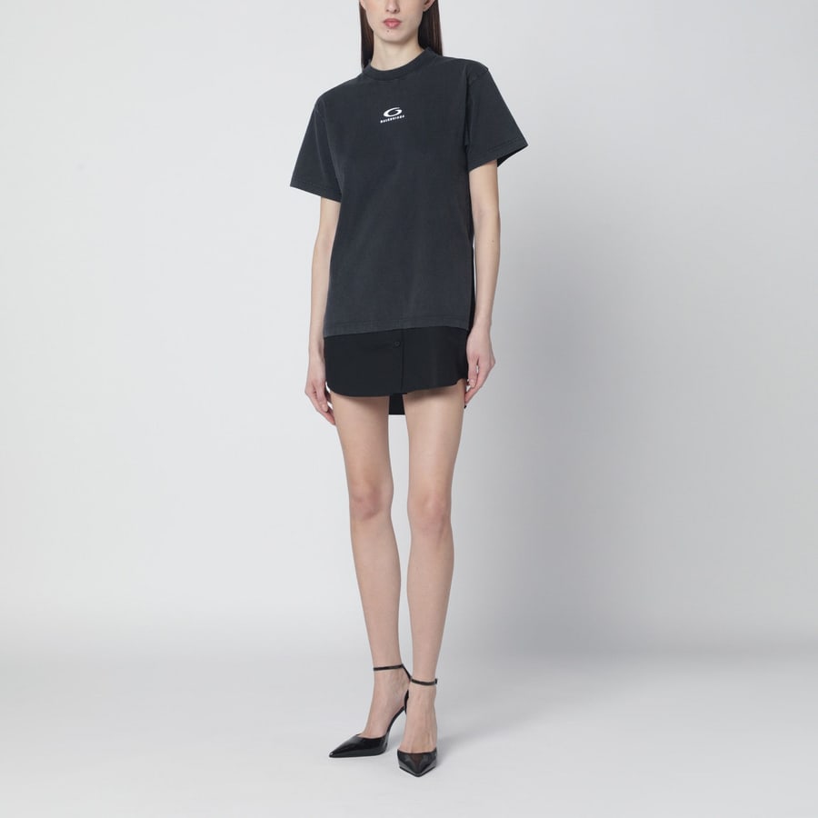Balenciaga Mini abito Loop Sports Icon nero slavato, view 2