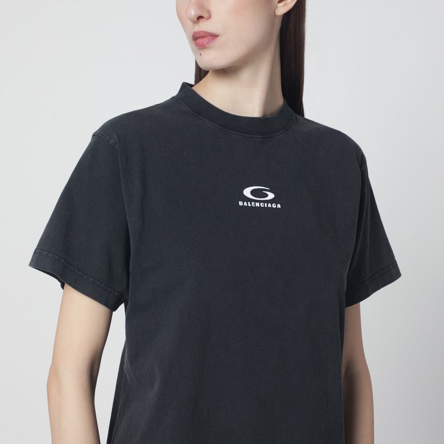 Balenciaga Mini abito Loop Sports Icon nero slavato, view 4