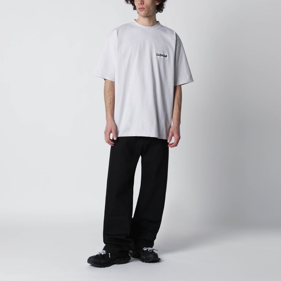 Balenciaga Pantaloni neri in denim di cotone, view 2