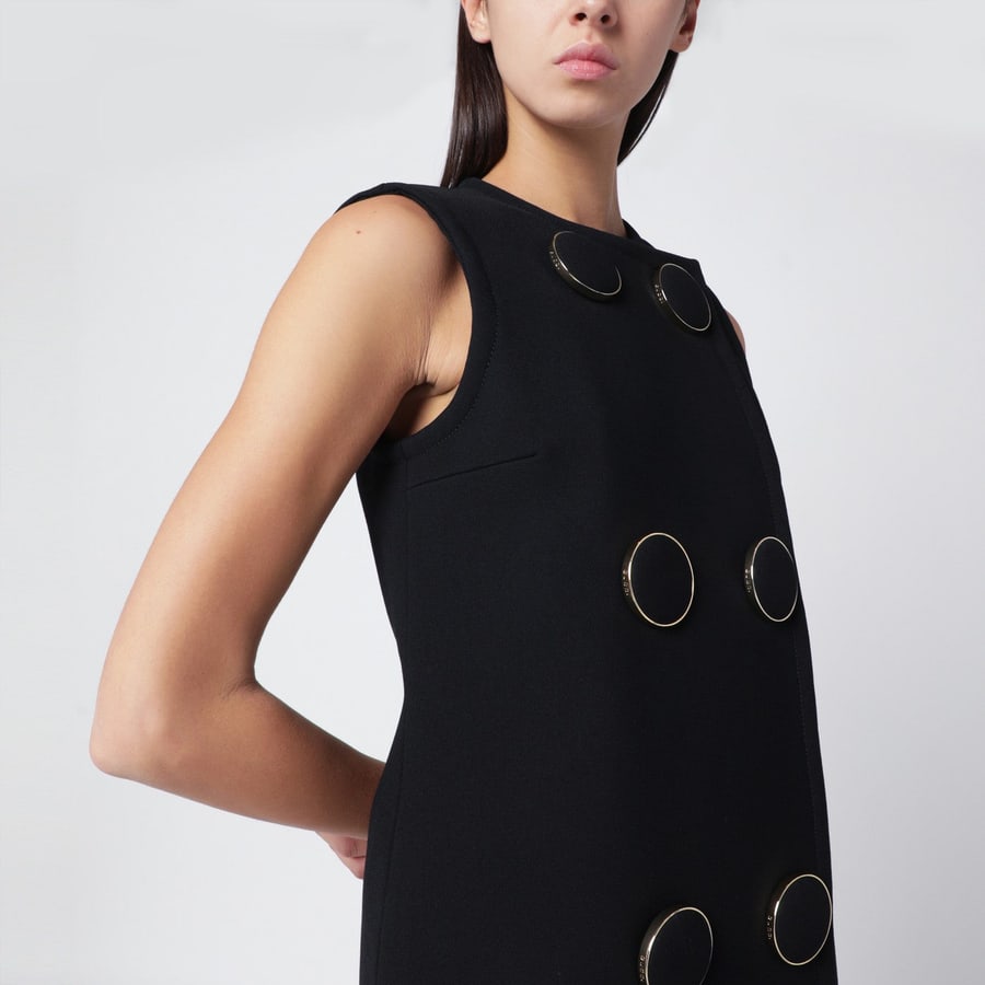 Gucci Gilet nero con maxi bottoni, view 4
