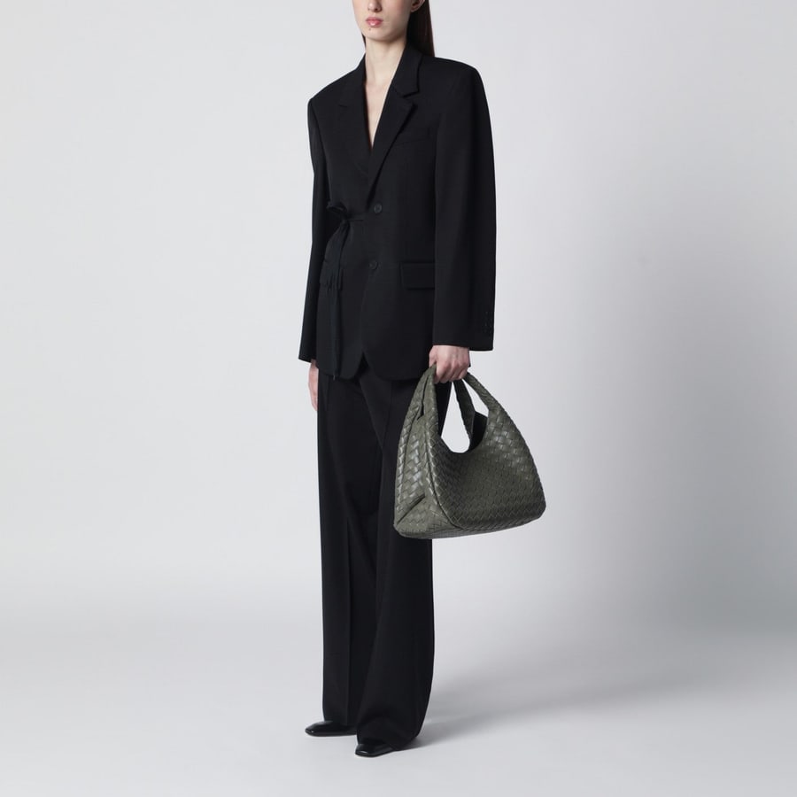Bottega Veneta Borsa Campana misura media color Pickle, view 2