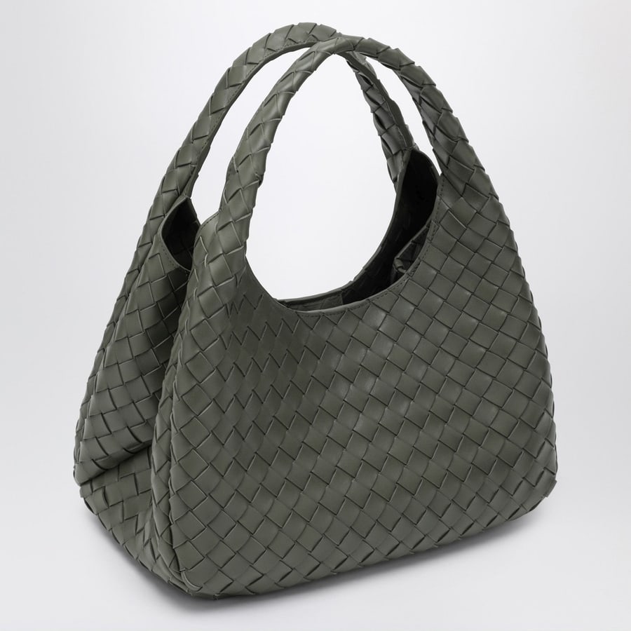 Bottega Veneta Borsa Campana misura media color Pickle, view 3