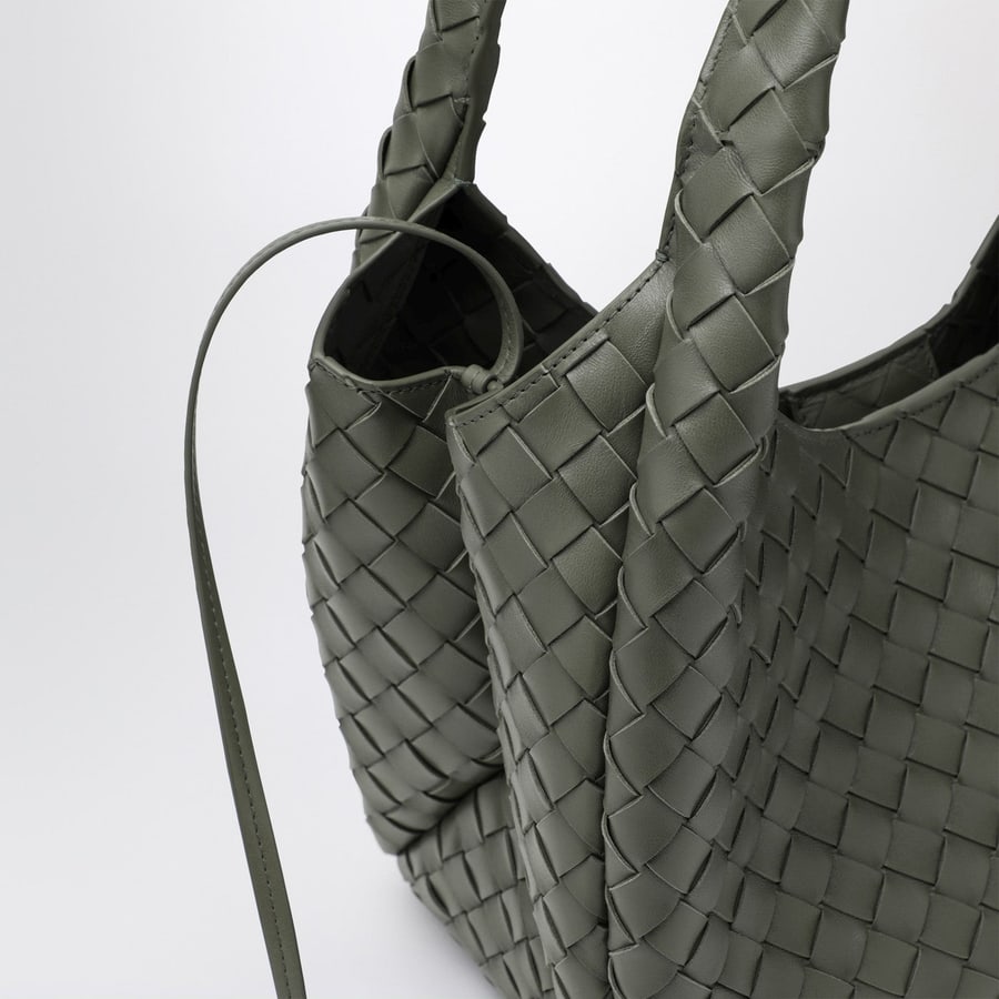 Bottega Veneta Borsa Campana misura media color Pickle, view 6