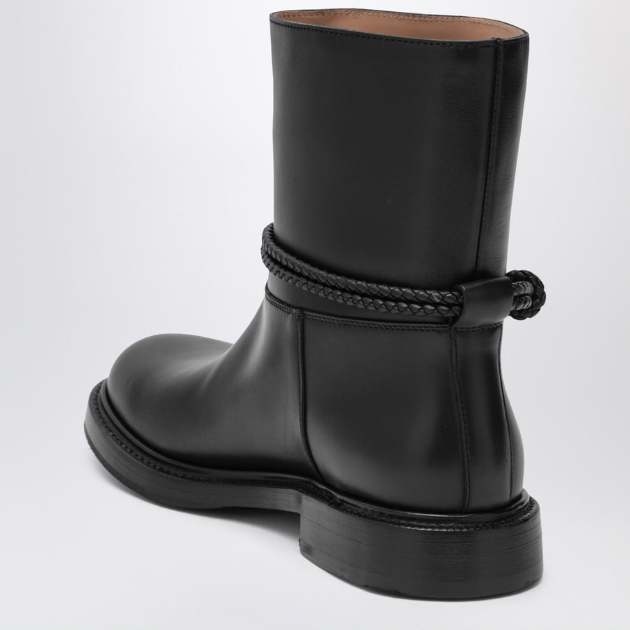 Bottega Veneta Stivaletti James neri in pelle, view 4