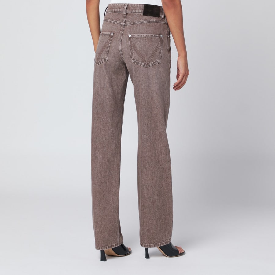 Bottega Veneta Jeans dritto marrone, view 4