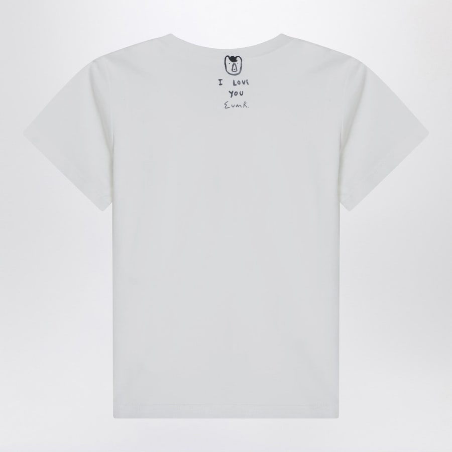 Gucci T-shirt bianca con logo, view 2