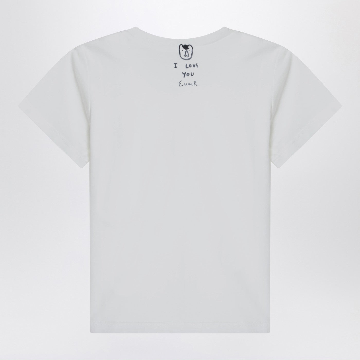 Gucci T-shirt bianca con logo, view 2