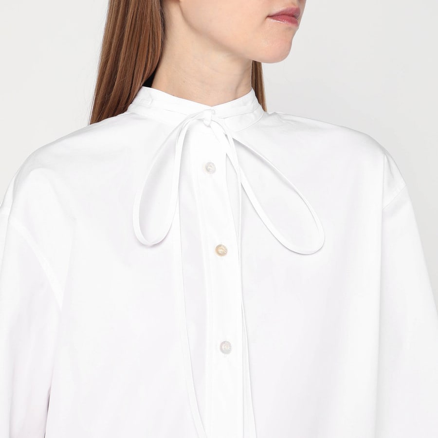 Gucci Camicia bianca in popeline di cotone, view 4