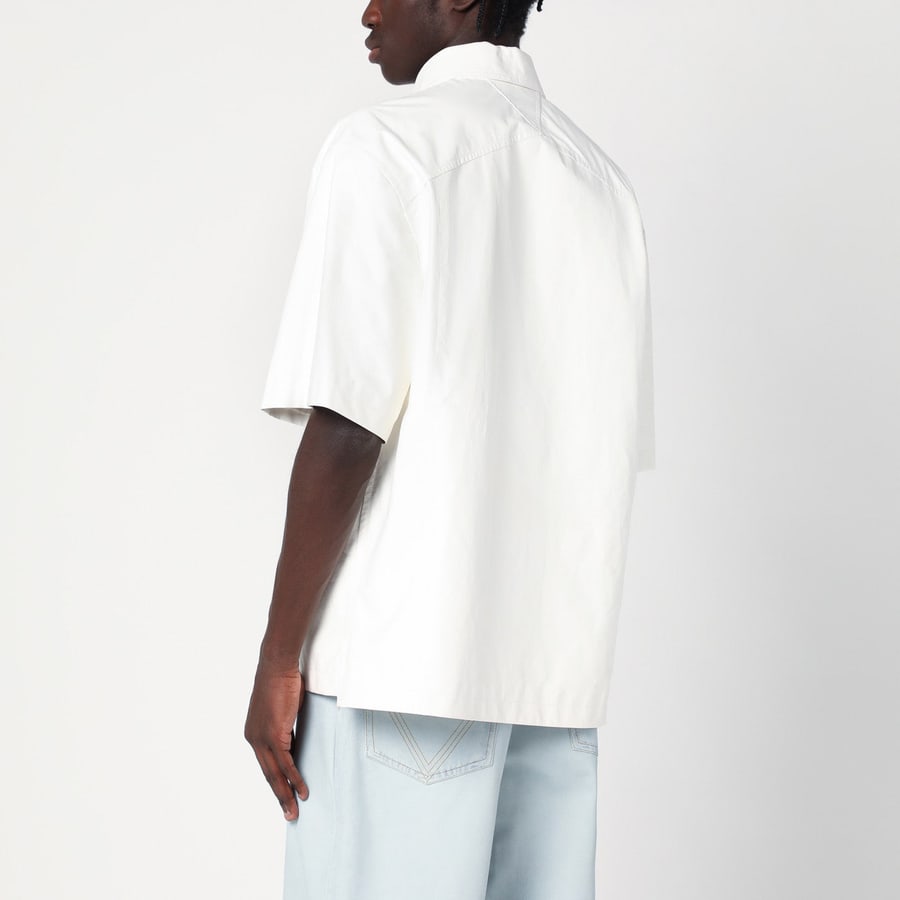 Bottega Veneta Camicia in pelle bianca, view 3
