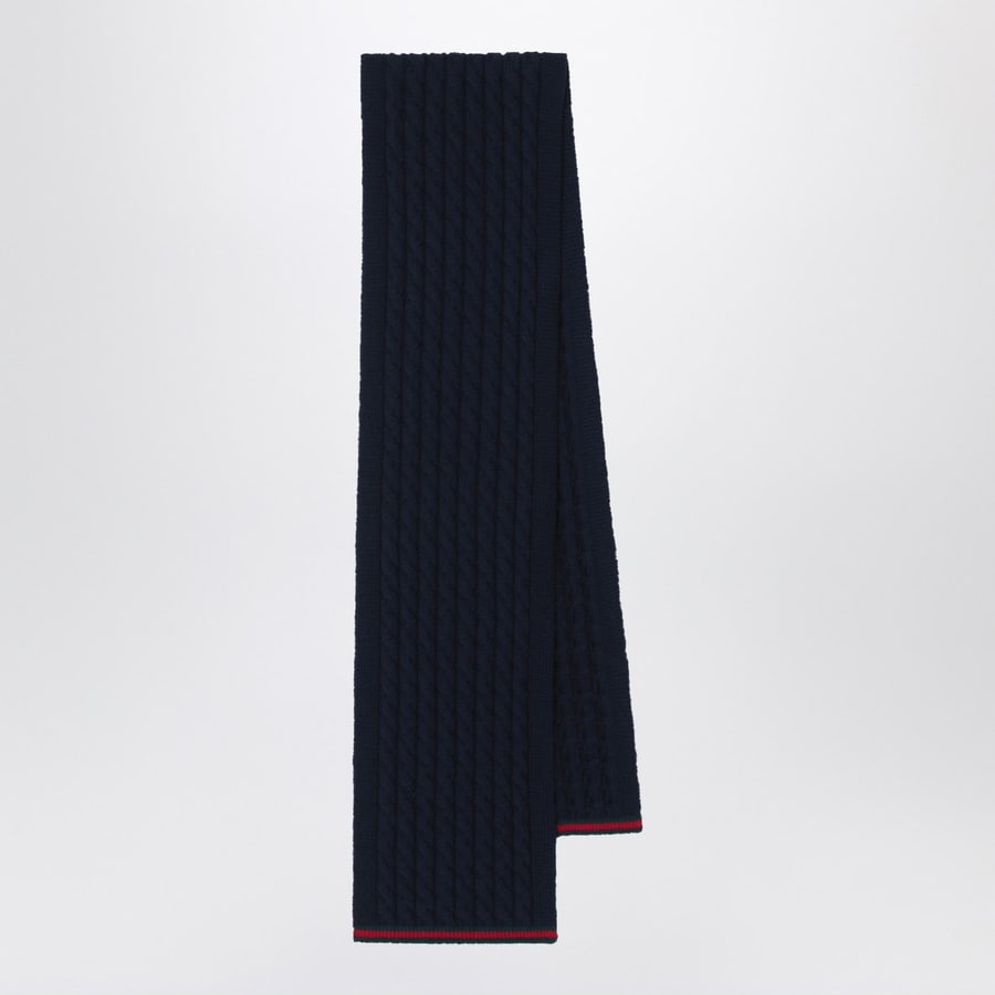 Gucci Sciarpa blu navy in lana