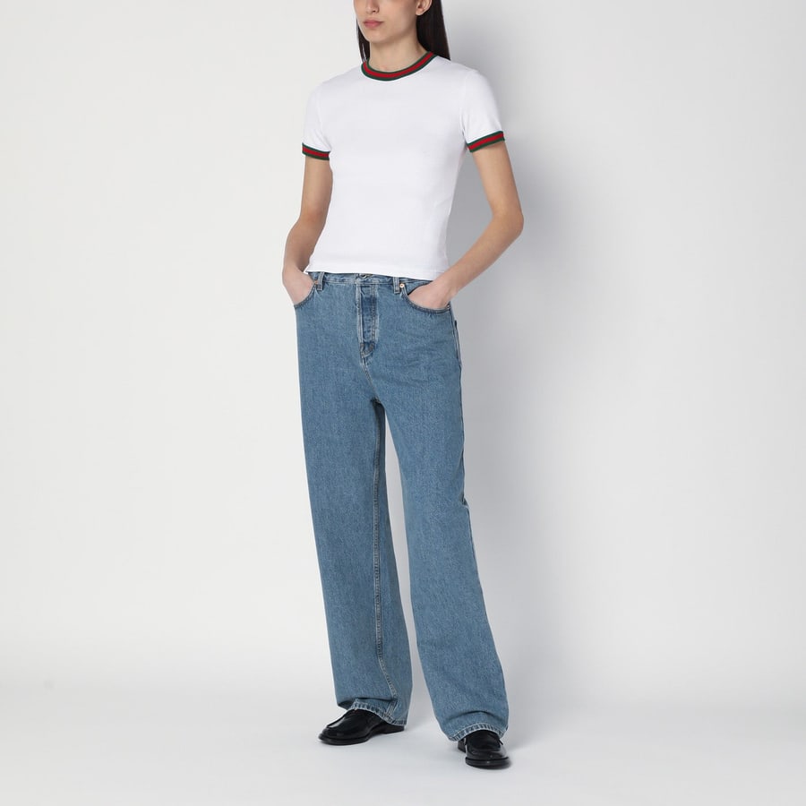 Gucci Jeans ampio blu chiaro, view 2