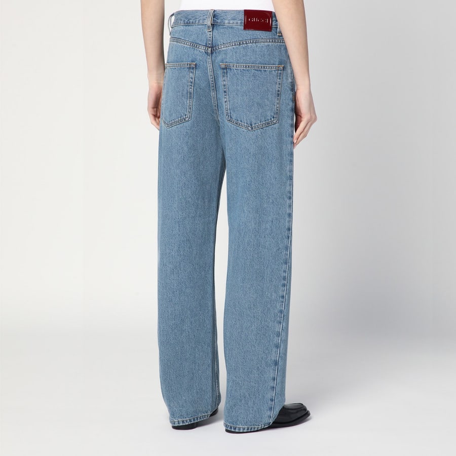 Gucci Jeans ampio blu chiaro, view 4