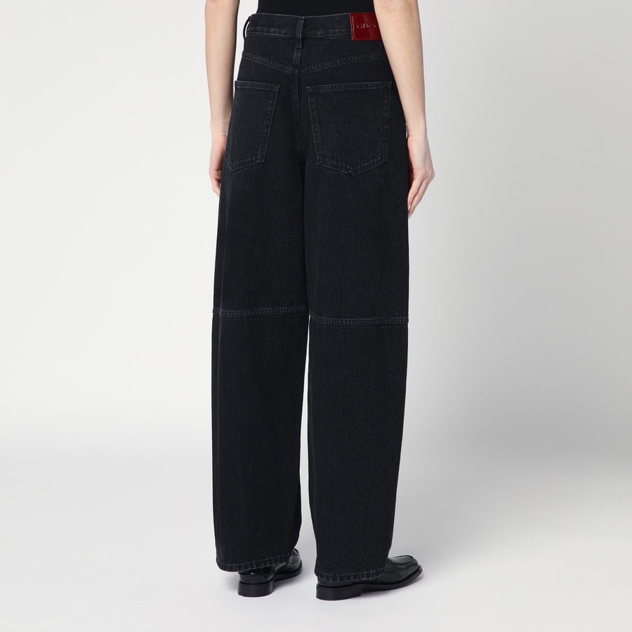 Gucci Jeans ampio nero, view 4