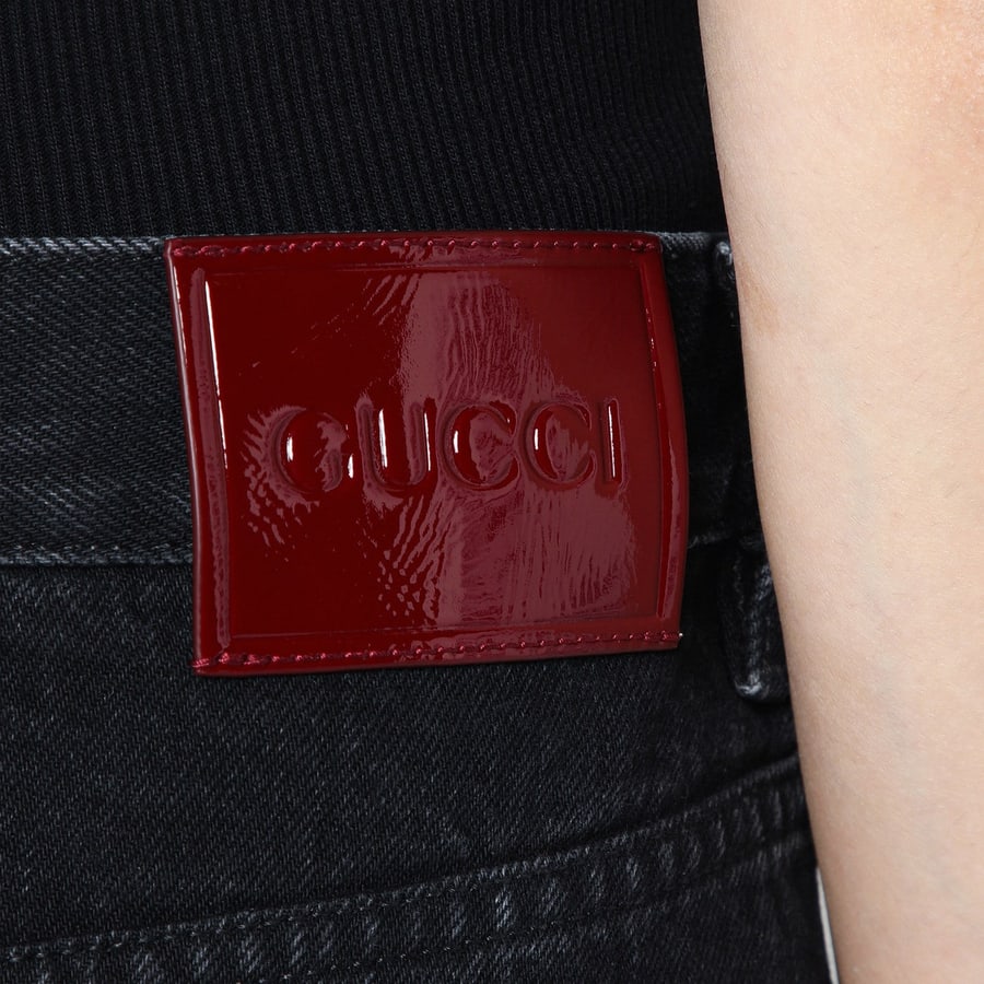 Gucci Jeans ampio nero, view 5