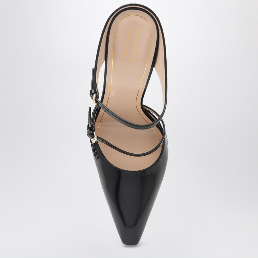 Gucci Sabot nero con zeppa trasparente, view 3