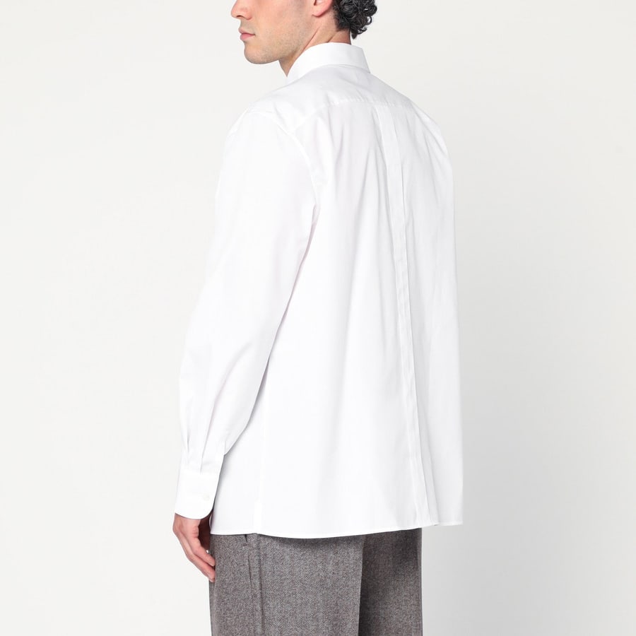 Saint Laurent Camicia Cassandre bianca in cotone, view 3