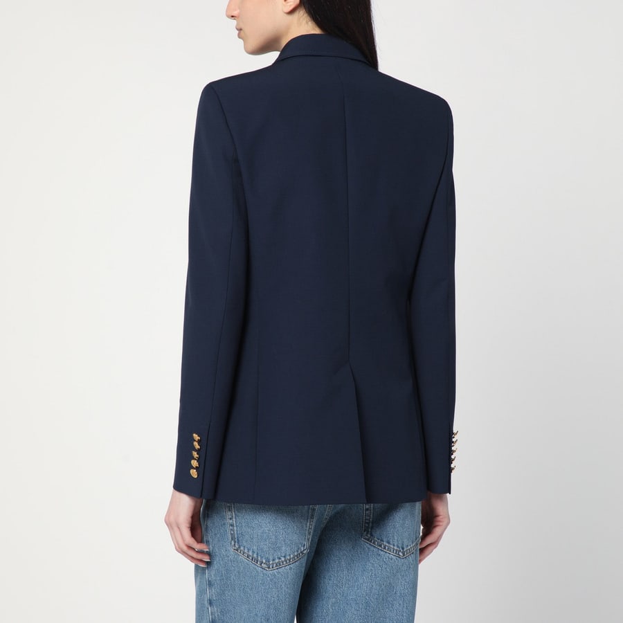 Gucci Giacca doppiopetto blu in cotone, view 3