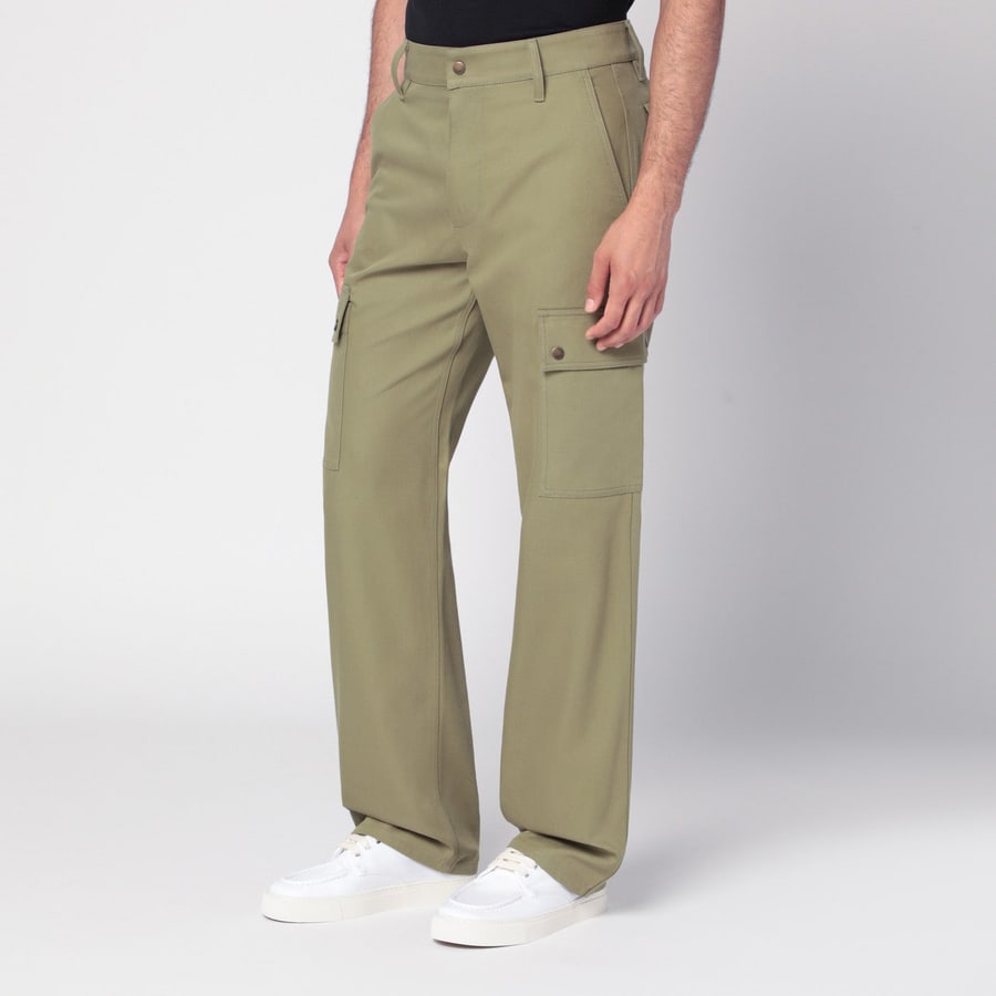 Burberry Pantaloni cargo verde kaki, view 3