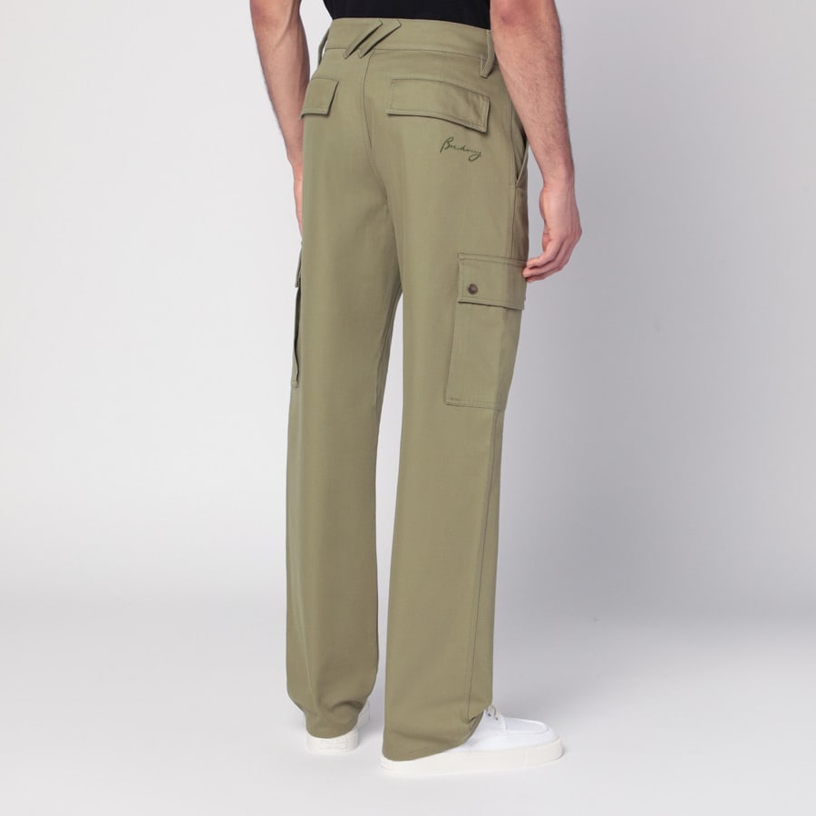 Burberry Pantaloni cargo verde kaki, view 4